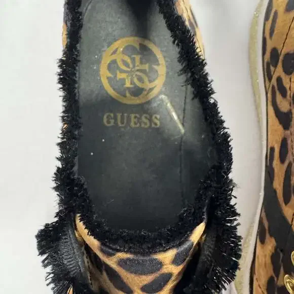 GUESS Elbinah Leopard Low-Top Sneakers - Picture 3 of 6